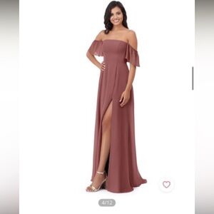 Azazie Sue Bridesmaids Dress shade desert rose